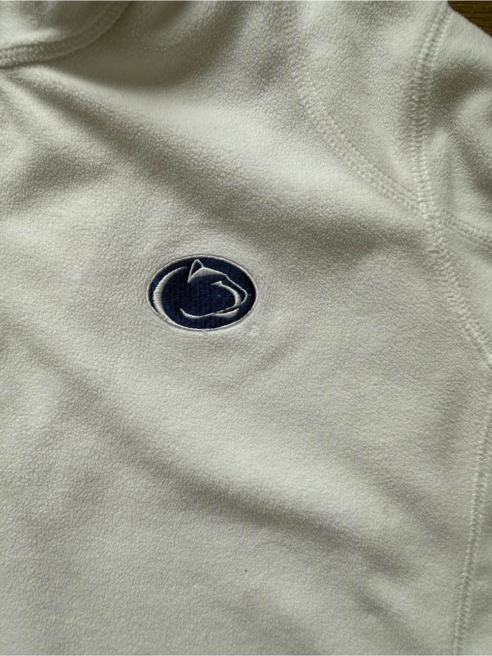 Penn State Womens M White 1/4 Zip Fleece Pullover Gameday Collegiate Athleisure - Picture 2 of 11